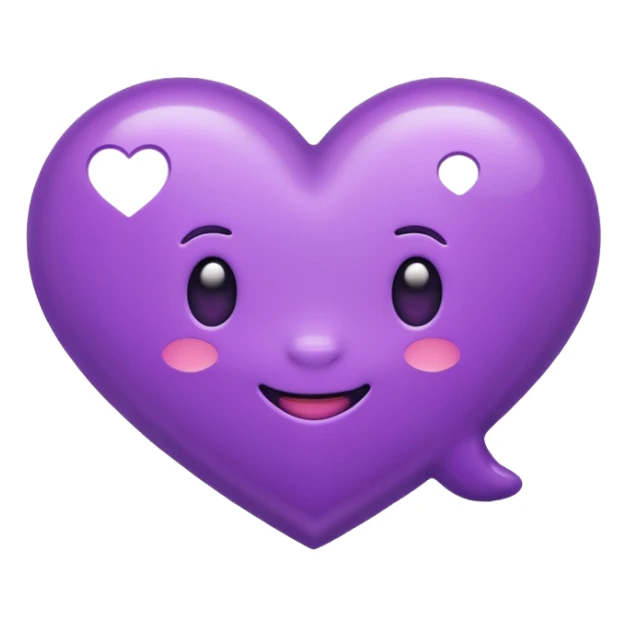 chat bubble emoji with a purple heart inside of it sticker