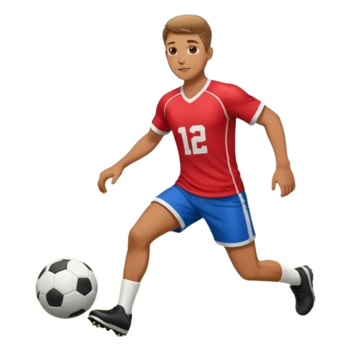 A person playing round football on the field sticker