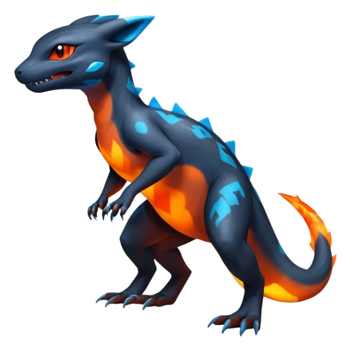Salandit-Umbreon-Charmeleon-Fakémon-hybrid-creature (full body)  sticker
