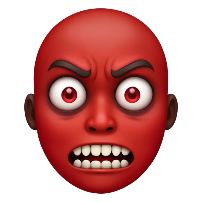 Red scary and creepy sticker