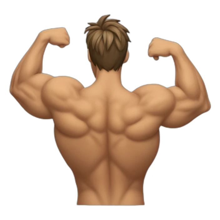 muscular man turning facing away from the viewer turning his head back to face the viewer,torso sticker