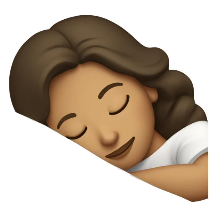 Brunette Caucasian women sleeping in bed sticker