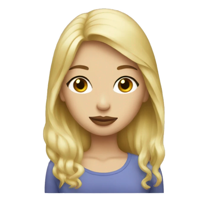 Kiss blond woman  sticker