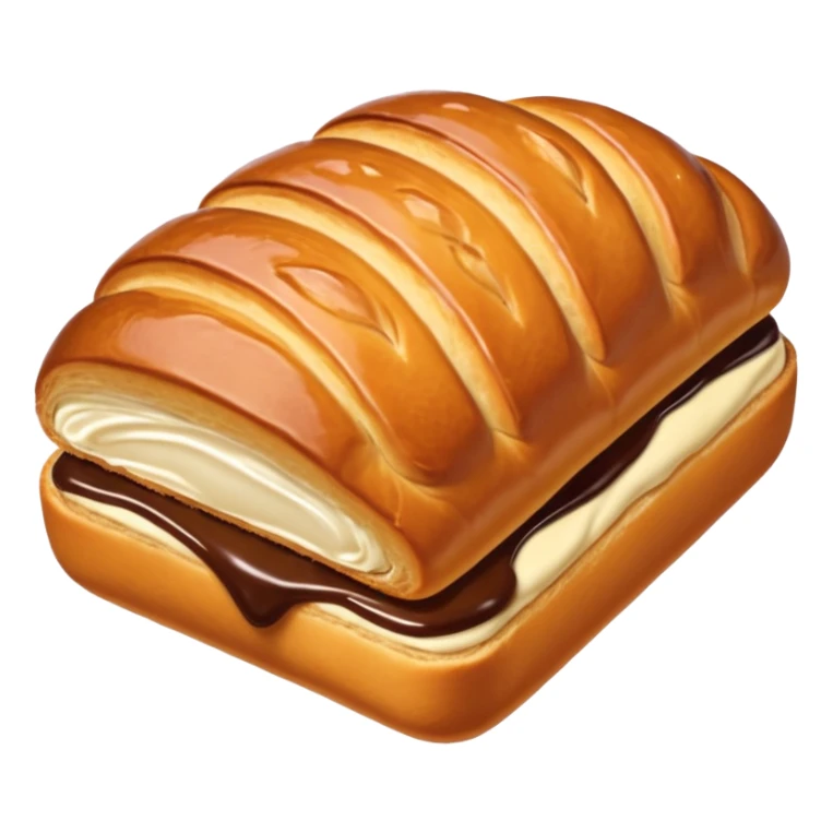 Une pain au chocolat qui rigole sticker