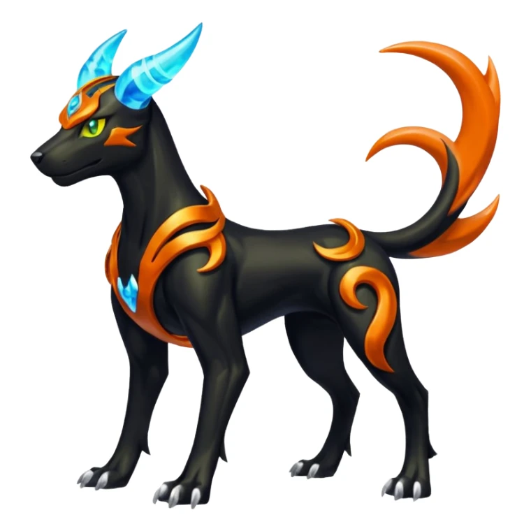 Shiny 4-legged Electrike-Virizion-Zygarde-Houndoom-fusion, full body sticker