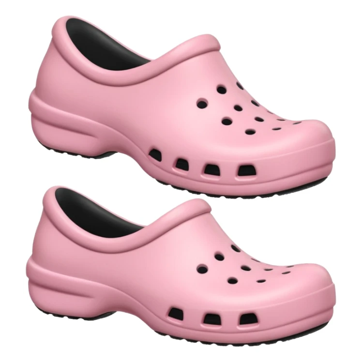 crocks fun edition in pastel pink color sticker