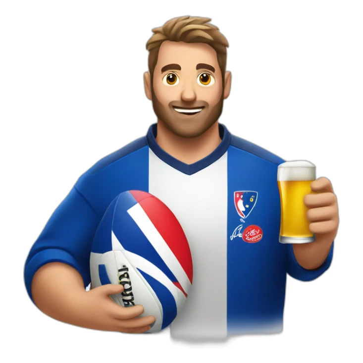 Rugby France beer sticker