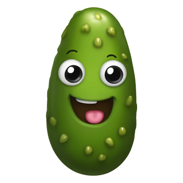 cute poop looking like a pickle with eyes smiling sticker