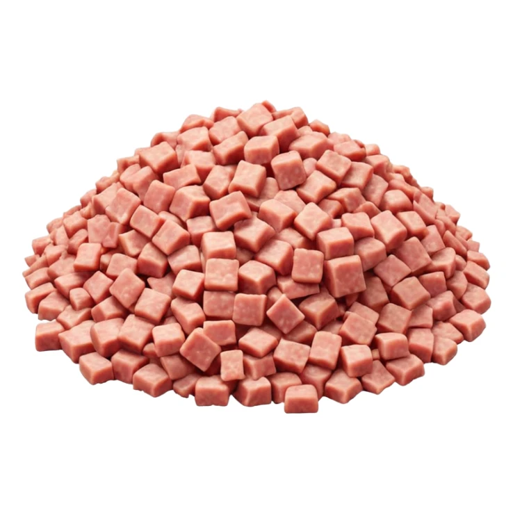 A pile of minced pork sticker