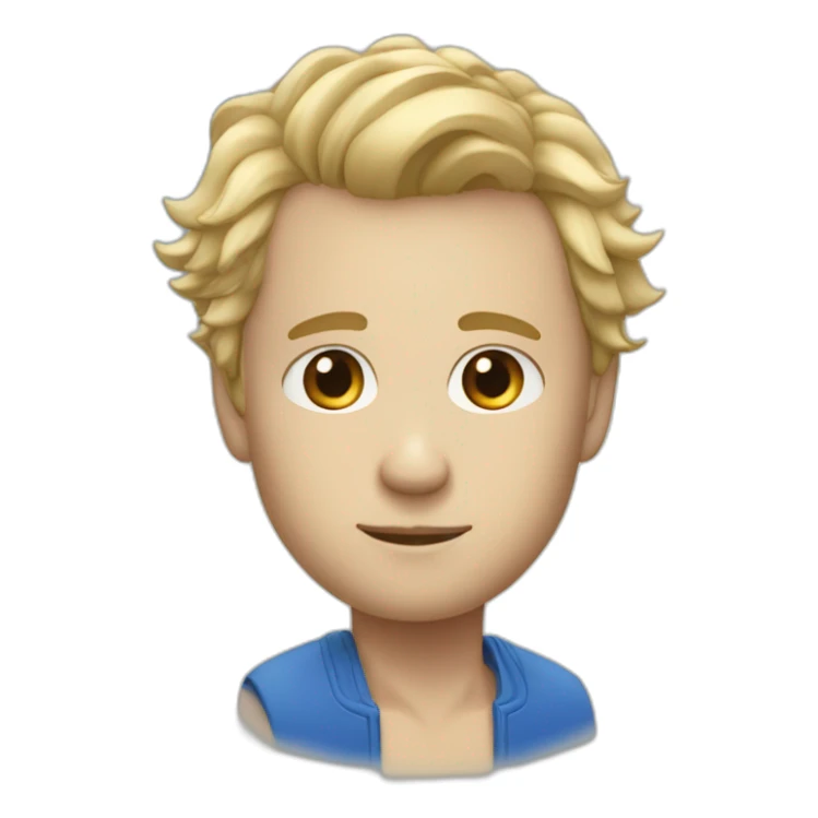 Homme yeux bleu et cheveux blond sticker