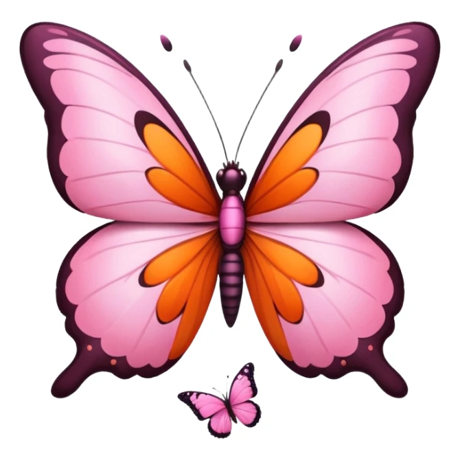 pink cherry blossom with a butterfly sticker