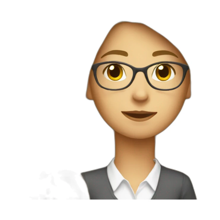 femme reporter, jeune, heureuse, blanche sticker