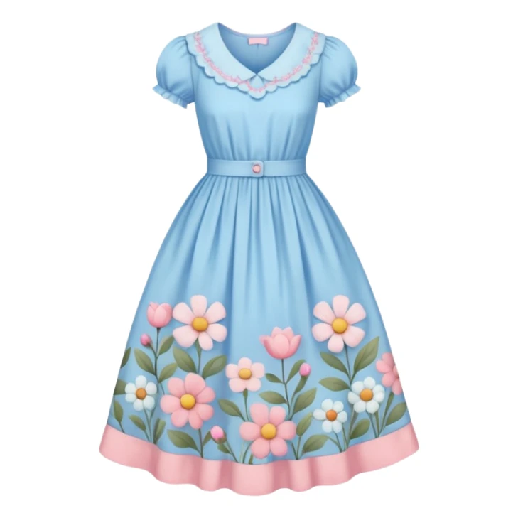 Cottagecore style ultra cute vintage material dress sticker