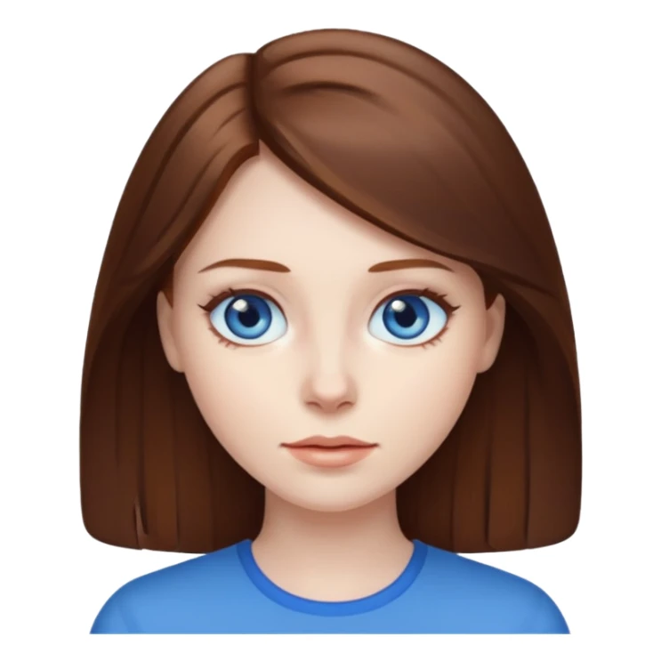 Zumbie hair Brown famele sticker