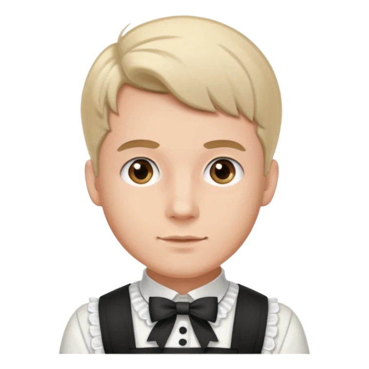 Man French maid uniform sticker