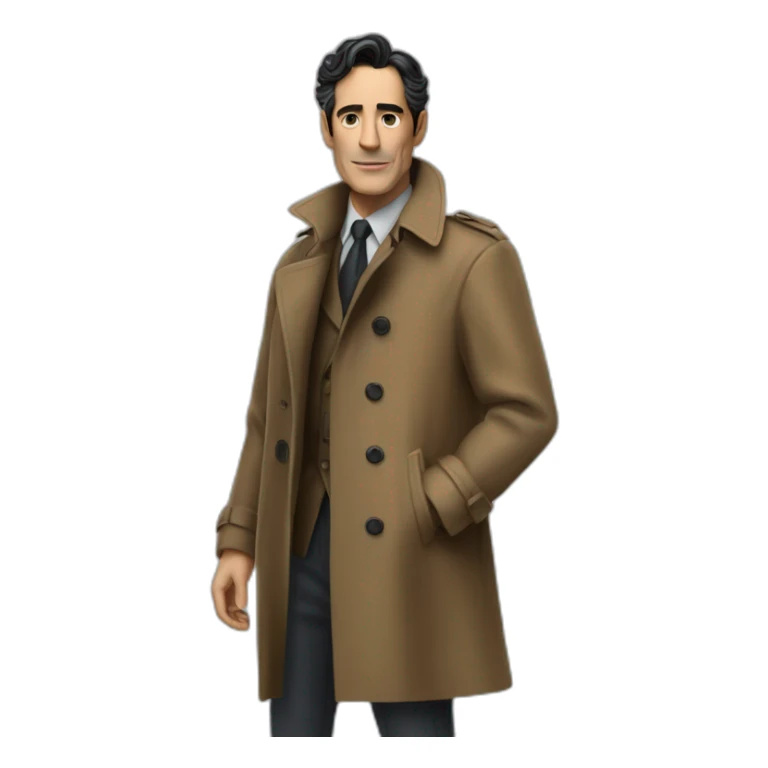 Ben Chaplin detective brown trench coat sticker