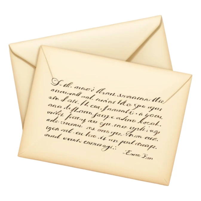 Light creamy color romantic letter sticker