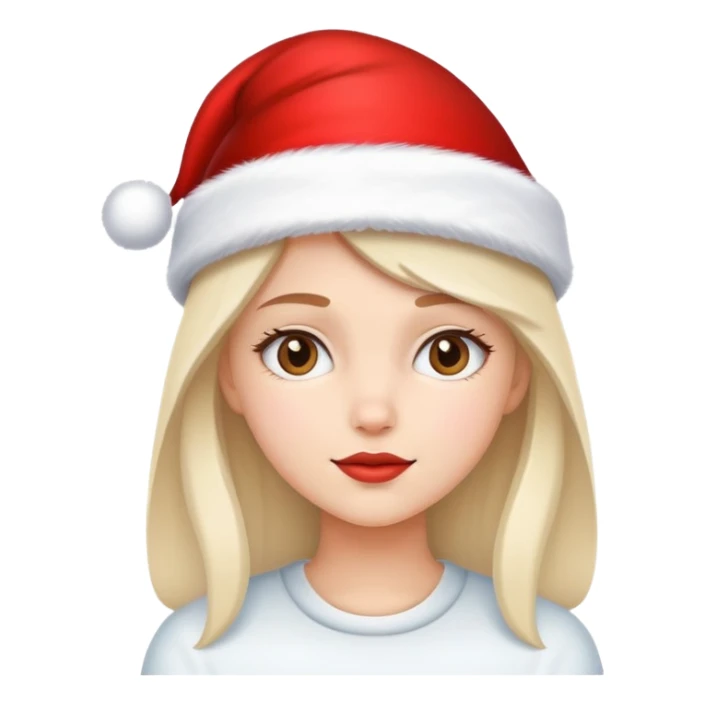 white clean girl christmas sticker