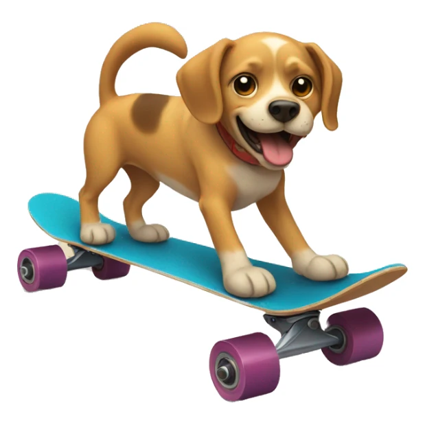 dog on a skateboard sticker