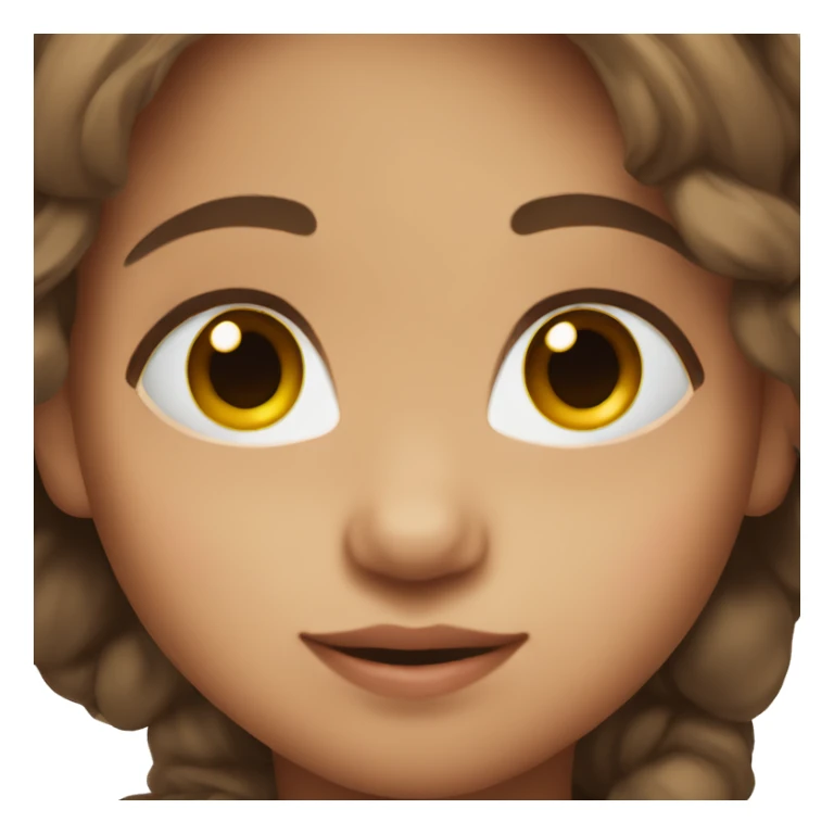 Brown eyed baby with brown hair sticker