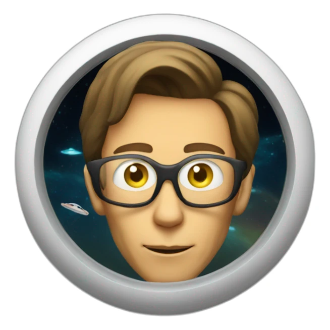 bob lazar in a flying saucer sticker