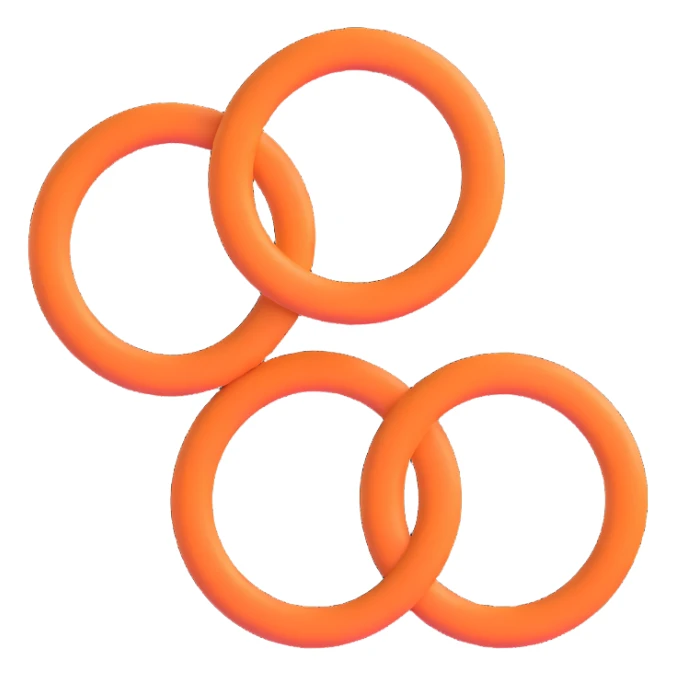 Two circles 3D in the style of emoji sticker