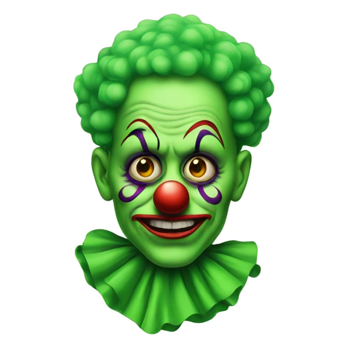 clown in toxic green colors sticker