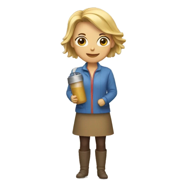 Woman with a kit of mate sticker