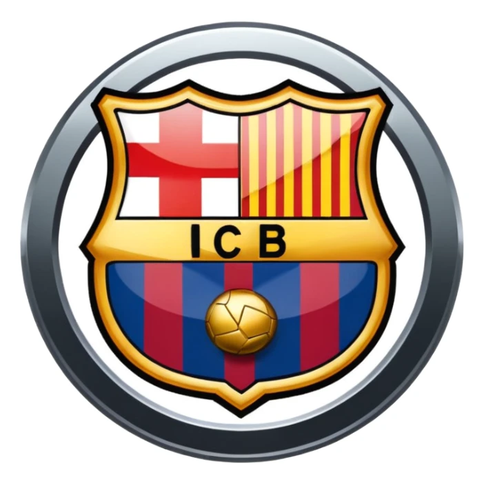 Atletico madrid vs Barcelona club logo sticker