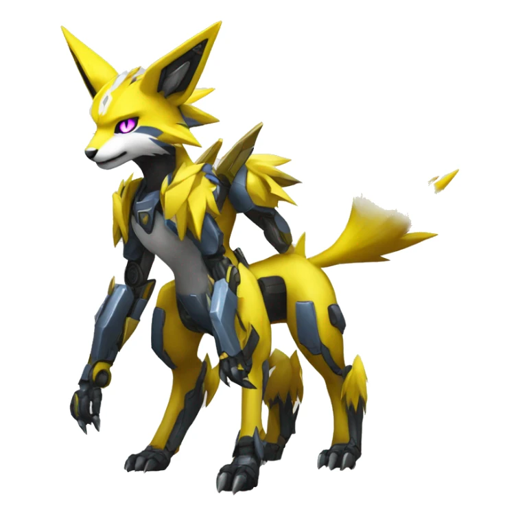 Renamon-Jolteon-Zeraora-mecha full body sticker