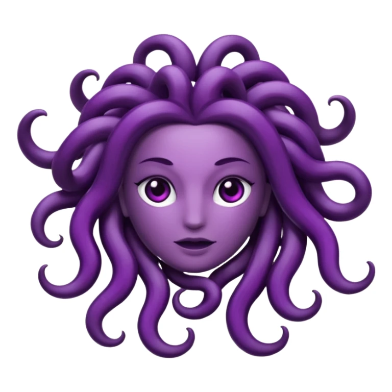 Hazme una medusa con piel de uva morada sticker