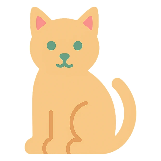 colored icon of a cat sticker