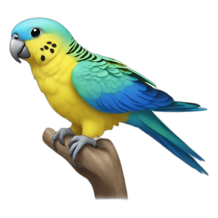 yellow and blue parrot budgie sticker