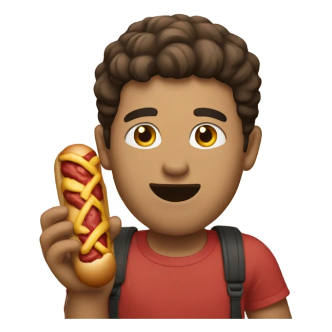 Tyler from my contacts with a hotdog sticker