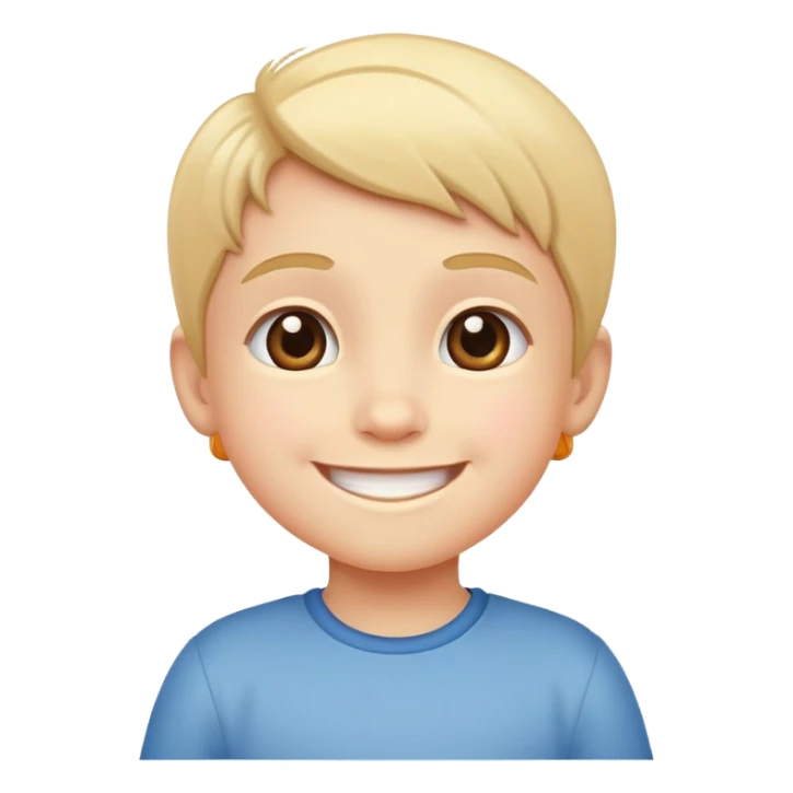 child standing with a smile, cheerful and confident sticker