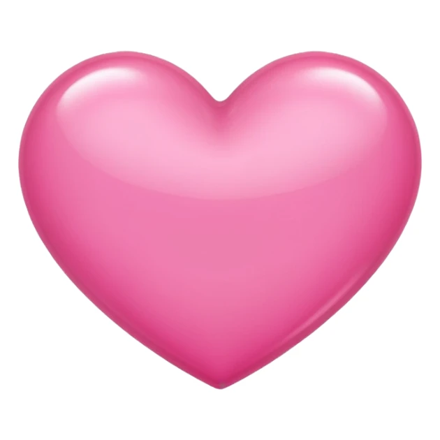  shiny pink  heart, smooth and glossy surface, simple and elegant design, no background. sticker