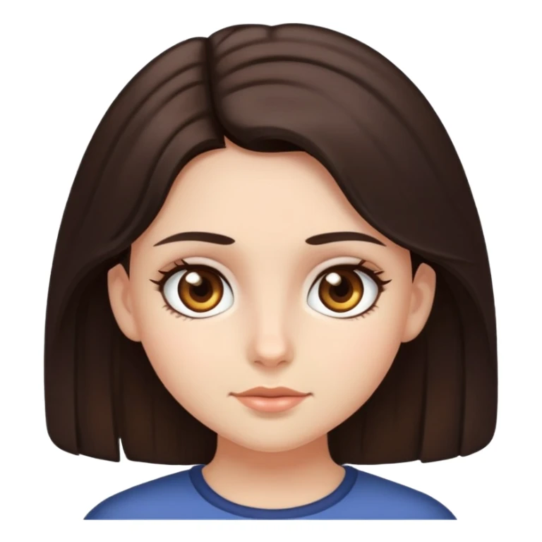 girl with dark brown hair and hazel eyes  sticker