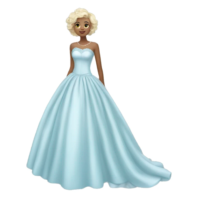 pastel blue wedding dress sticker