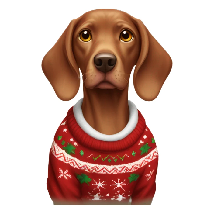 Magyar viszla in christmas Sweater  sticker