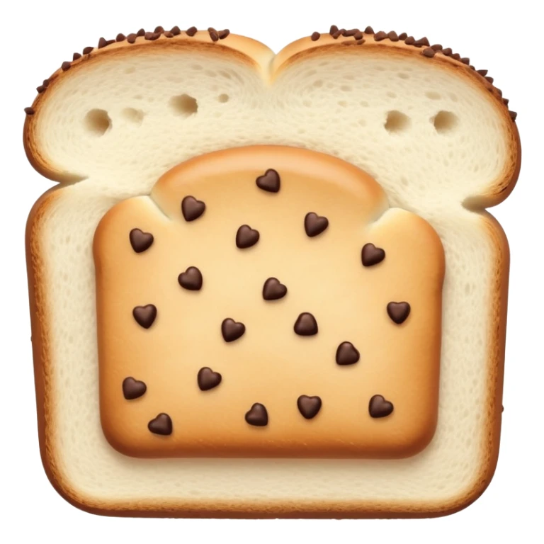 Slice of white bread with chocolate sprinkles on top sticker