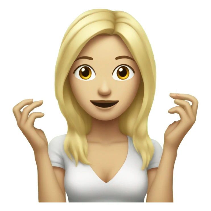 Blonde hair woman with marijuana sticker