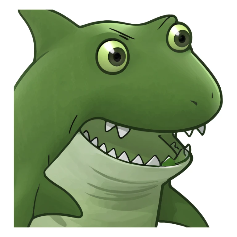 Shark from the meme tralalero tralala sticker