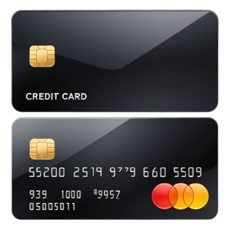 black credit card, no text sticker