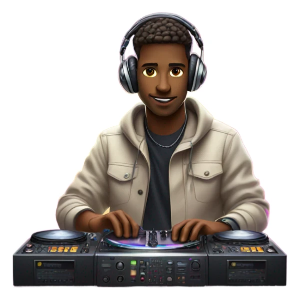 DJing at the club sticker