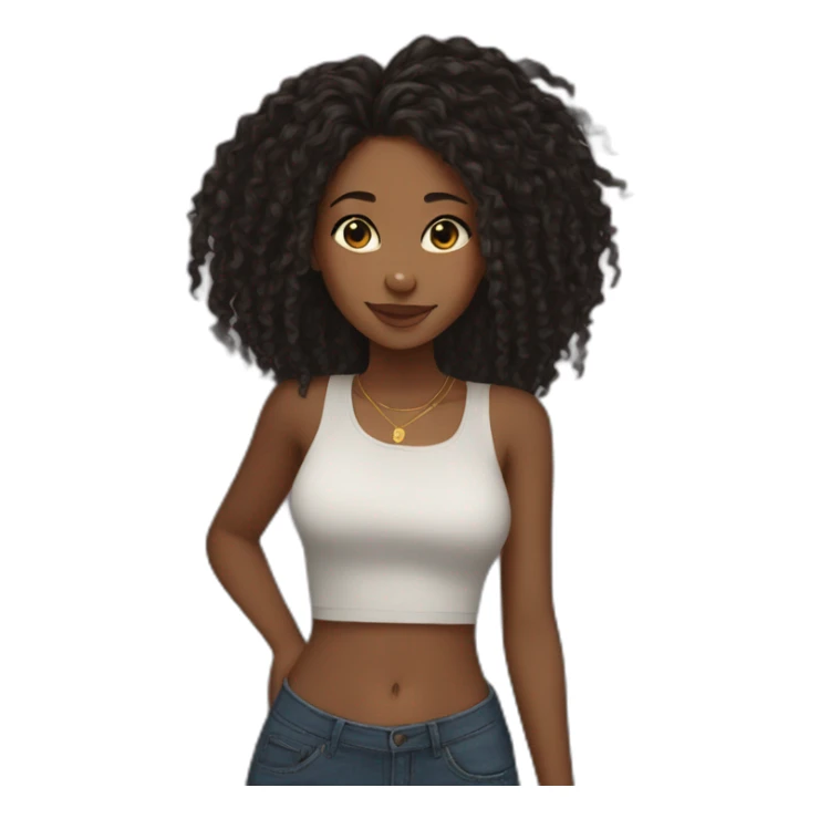 black girl with golden locs with 5 cats sticker