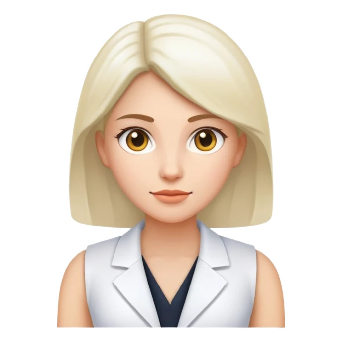 women's white vest with exactly 3 white buttons, formal, simple clean design sticker