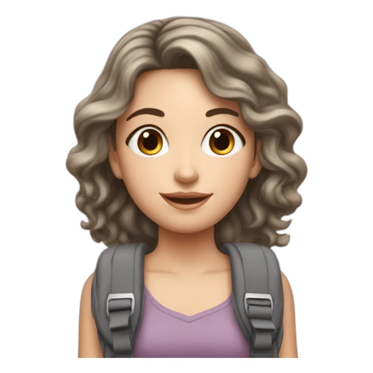 Beautiful white girl from back and school bag sticker