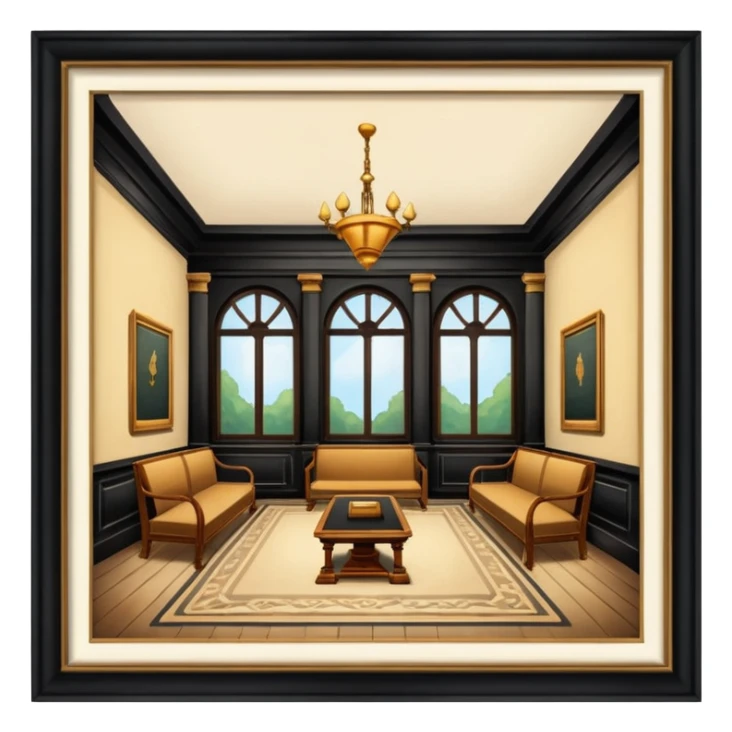 Vintage old antique academia aesthetic interior sticker