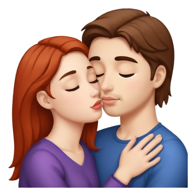 Kissing someone on the cheek sticker