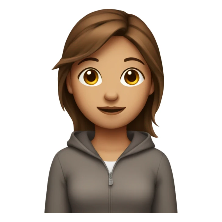 Comfy girl with brown hair sticker
